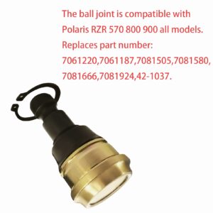 7061220 Upper and Lower Front Ball Joint Compatible with Polaris RZR 570 800 900 All Models Ranger Sportsman Scrambler Replaces 7061220 7061187 7081505 7081580 7081666 7081924 42-1037 (4 Pack)