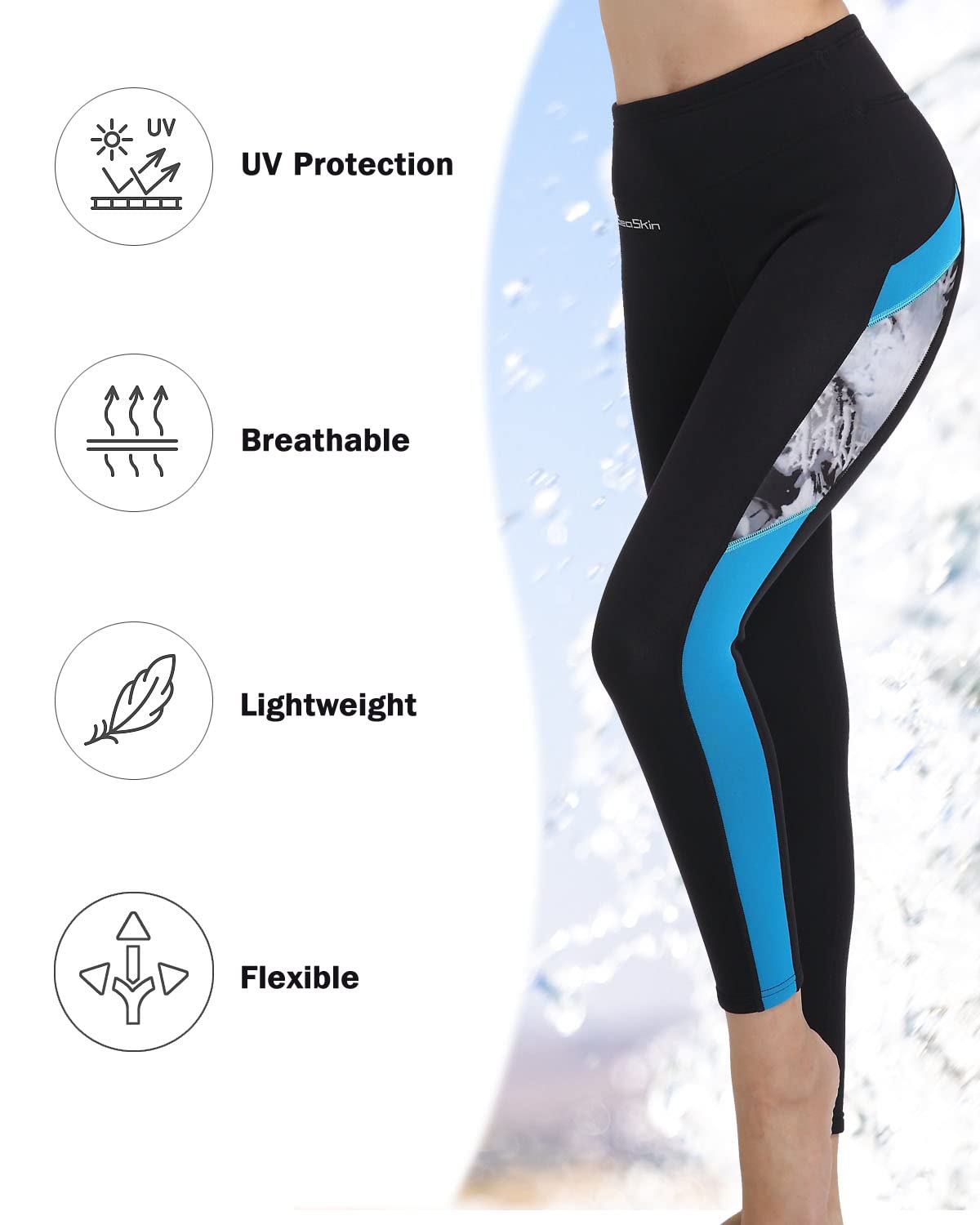 Seaskin Womens Wetsuit Pants 2mm for Diving Swimming Water Sport