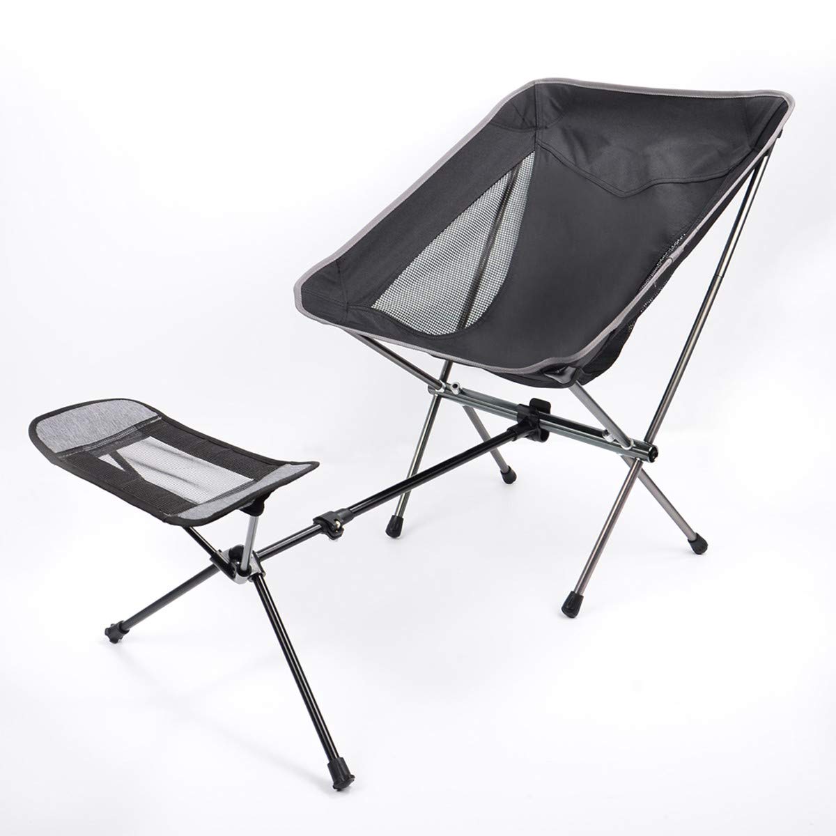 Portable Camping Chair Foot Rest Lightweight Heavy Duty Folding Outdoor Picnic Beach Travel Fishing Backpacking,Durable 600D Thicken Oxford Cloth,Sturdy Aluminum Alloy Frame,with Carry Bag