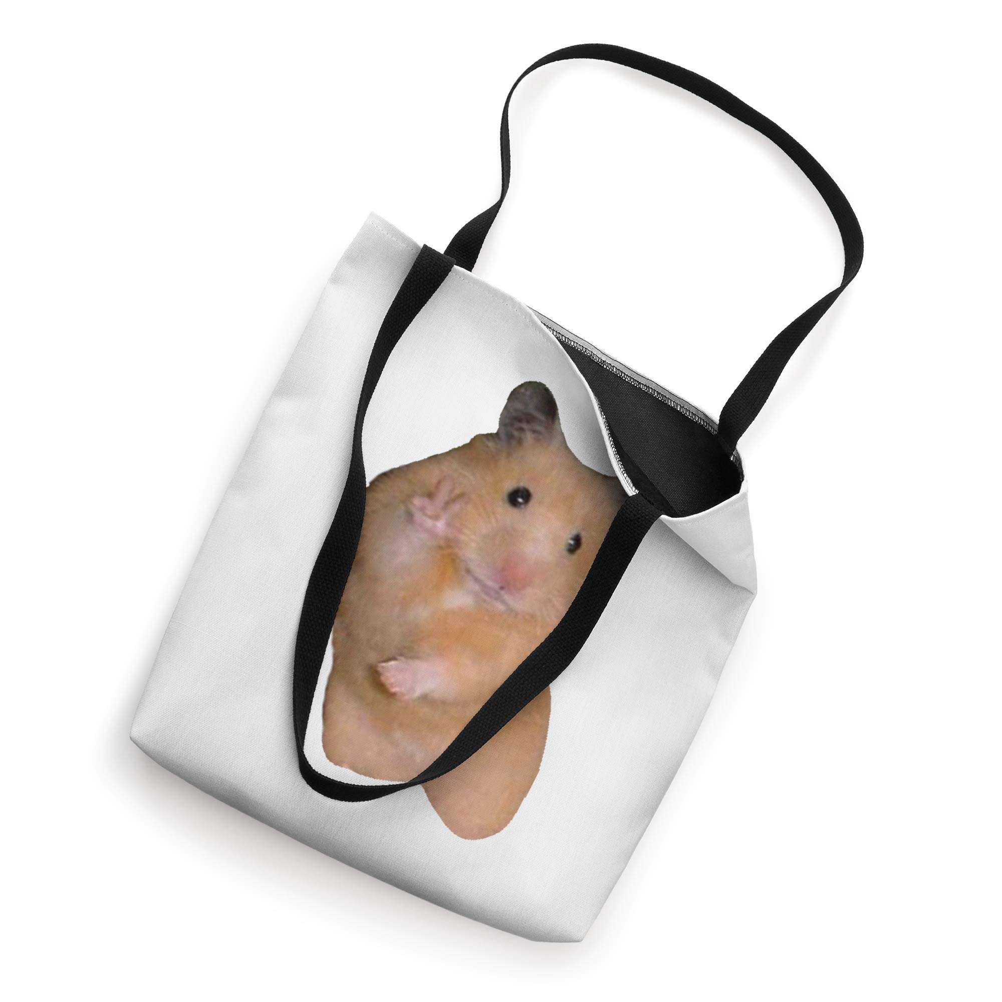 Hamster Meme With Peace Sign Tote Bag