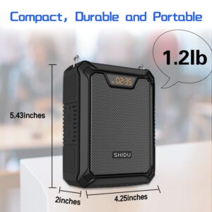 Portable Voice Amplifier with Headset Microphone Wired 25W 4400mAh Waterproof Bluetooth Voice Speaker Rechargeable Pa Speaker System Loudspeaker for Outdoors, Teachers, Tour Guides, Instructors etc…