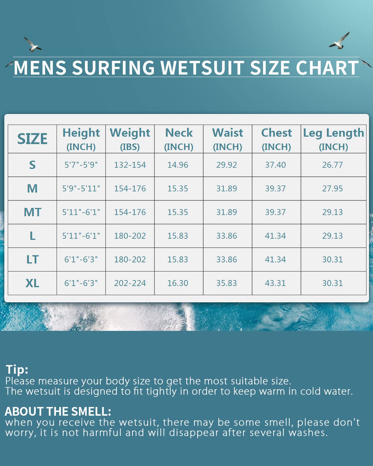 Seaskin Surfing Wetsuit for Mens Womens 3/2mm Chest Zip GBS Full Wetsuit