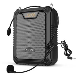 portable voice amplifier with headset microphone wired 25w 4400mah waterproof bluetooth voice speaker rechargeable pa speaker system loudspeaker for outdoors, teachers, tour guides, instructors etc…