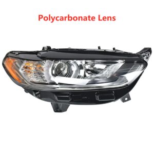 WFLNHB Right Headlight Replacement for 2013-2016 Ford Fusion Halogen Models Projector Headlamps Passenge Side