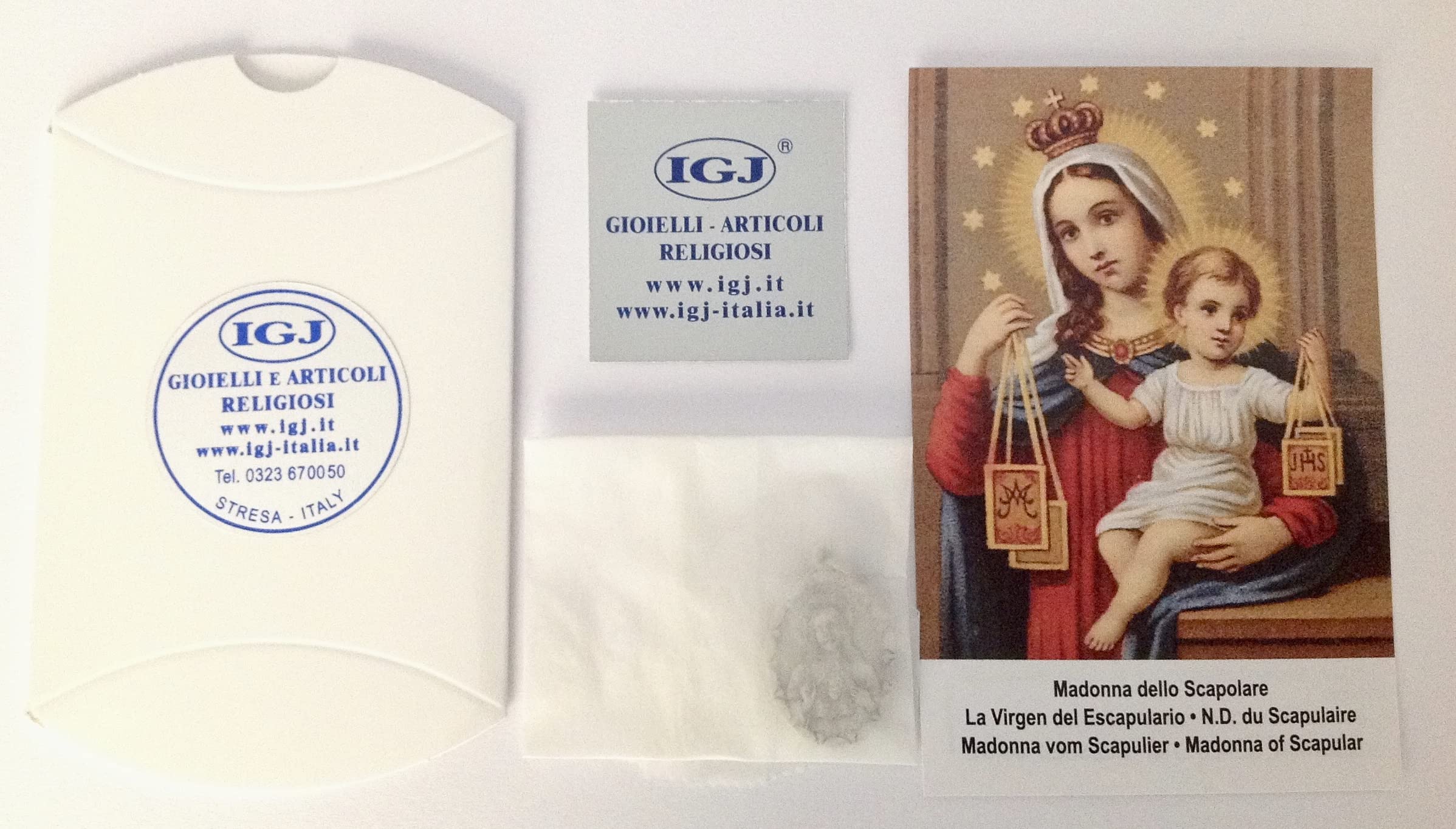 Carmel Scapular Medal (Our Lady of Mount Carmel - Virgin of Carmel) - 100% Made in Italy