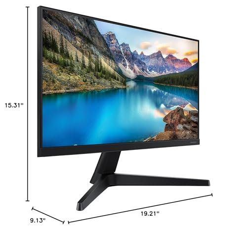 SAMSUNG T37F Series 22-Inch FHD 1080p Computer Monitor, 75Hz, IPS Panel, HDMI, Display Port, VESA Compatible, 3 Yr WRNTY (LF22T374FWNXGO)