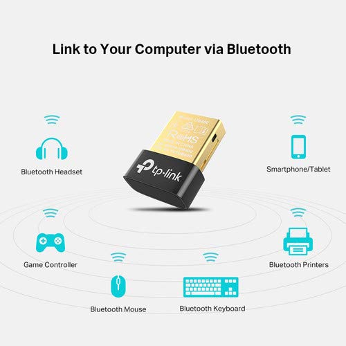 TP-Link USB Bluetooth Adapter for PC (UB400), Bluetooth Dongle Supports Windows PC for Desktop, Laptop, Mouse, Keyboard, Printers, Headsets, Speakers, PS4/ Xbox Controllers - Bulk Packaging - 2 Pack