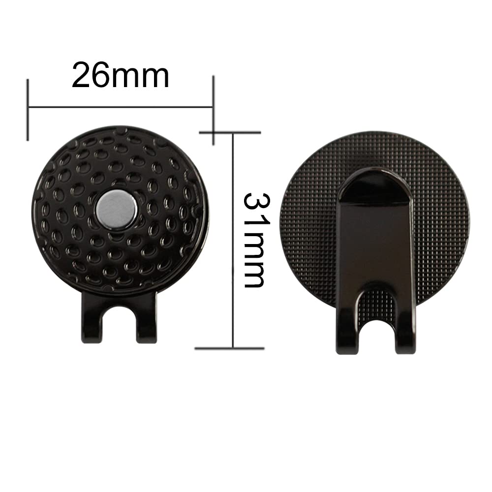 PINMEI Black Nickel Golf Hat Clips without ball marker(only 5pcs cap clips)