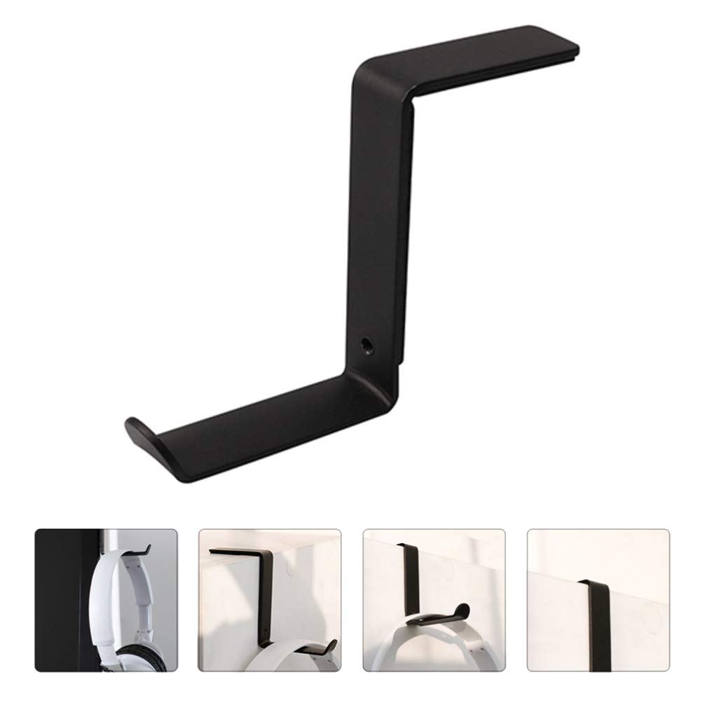 Hemobllo 1pc Headphone Hook Headphone Desk Hook Headphone Hanger Hook Headphone Stand Mount Computer Stand for Desktop Tower Desktop Computer Stand Door Metal Wall-Mounted Wall Clip