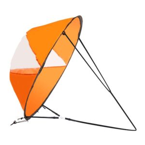 Nicedea, Kayak Sail Foldable Wind Sail Downwind Wind Sail Accessories for Inflatable Boats Kayaks Canoes Orange