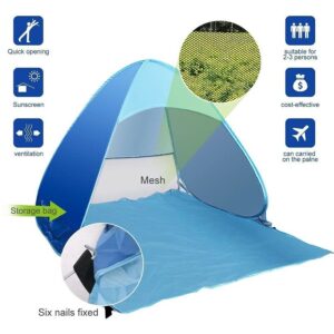 Pop Up Portable Beach Canopy UV Sun Shade Shelter Triangle Outdoor Camping Tent