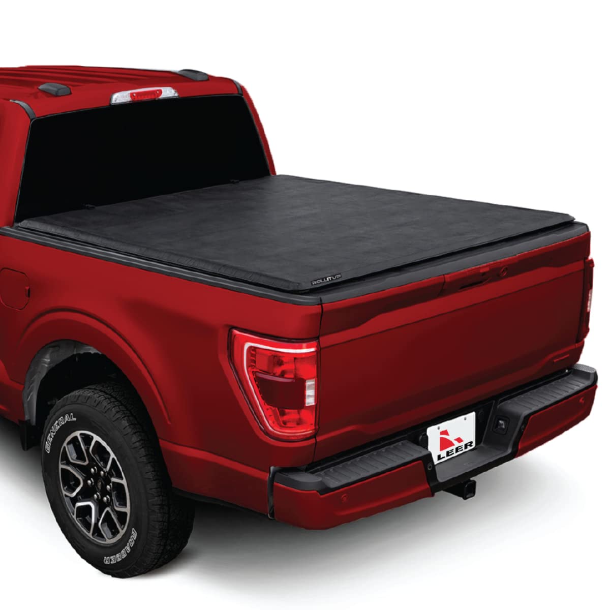 LEER ROLLITUP | Fits 2019-2023 Ford Ranger with 5’ Bed Length | Soft Roll Up Truck Bed Tonneau Cover | 4R303 | Low-Profile, Sturdy, Easy 15-Minute Install (Black)