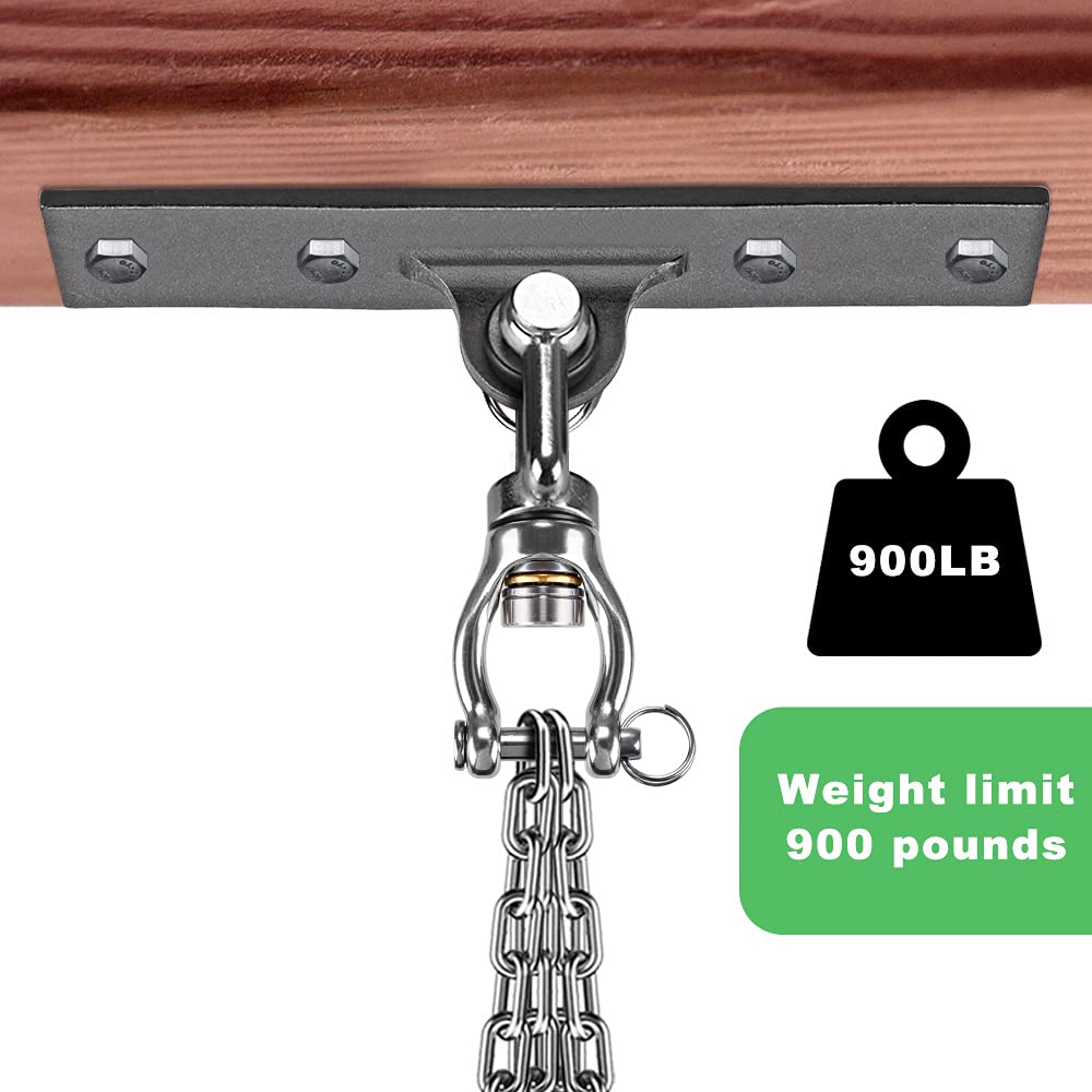 Dolibest Heavy Duty Swing Hanger, Swing Set Accessorie for Indoor Outdoor Playground, Porch Swing Hanging Kit for Wooden and Concrete Set with 4 Wood Screws and 4 Expansion Bolts, 900LB