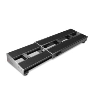 d'addario accessories xpnd pedal board - guitar pedal board that expands - pedal boards for guitars - 1 row, lightweight, durable aluminum pedalboard - pre-applied loop velcro for swapping pedals