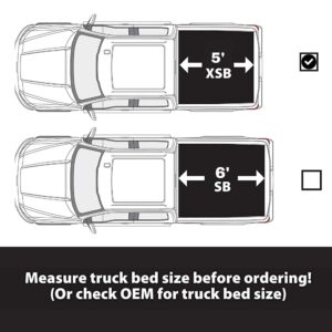 LEER ROLLITUP | Fits 2019-2023 Ford Ranger with 5’ Bed Length | Soft Roll Up Truck Bed Tonneau Cover | 4R303 | Low-Profile, Sturdy, Easy 15-Minute Install (Black)