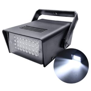 disco strobe light for party 32 led mini strobes lights for parties, plug in strobe lights halloween haunted house for room, evictor strobe light for outside attic rodent squirrels rat