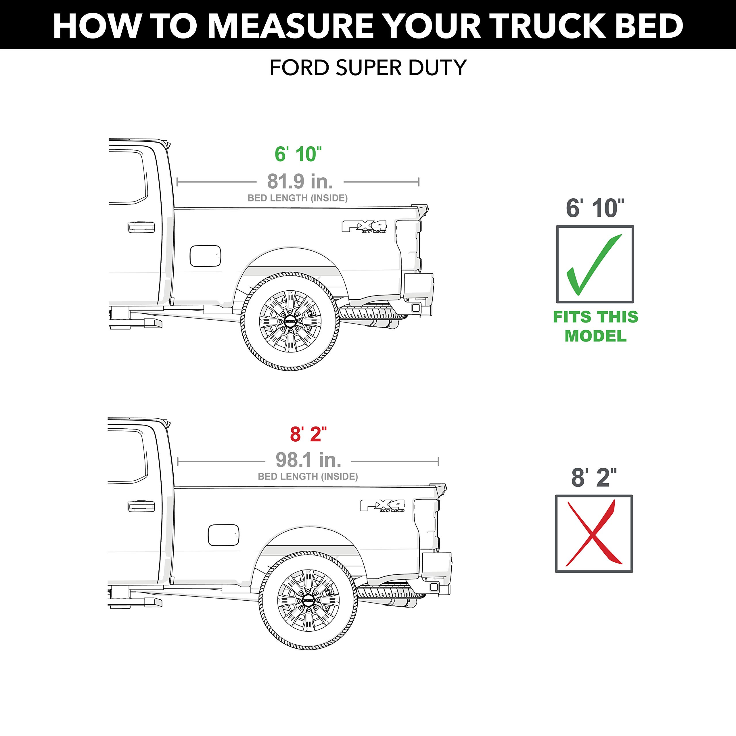 RealTruck BAK Revolver X4s Hard Rolling Truck Bed Tonneau Cover | 80330 | Fits 2017-2024 Ford F-250/350 Super Duty 6' 10" Bed (81.9")