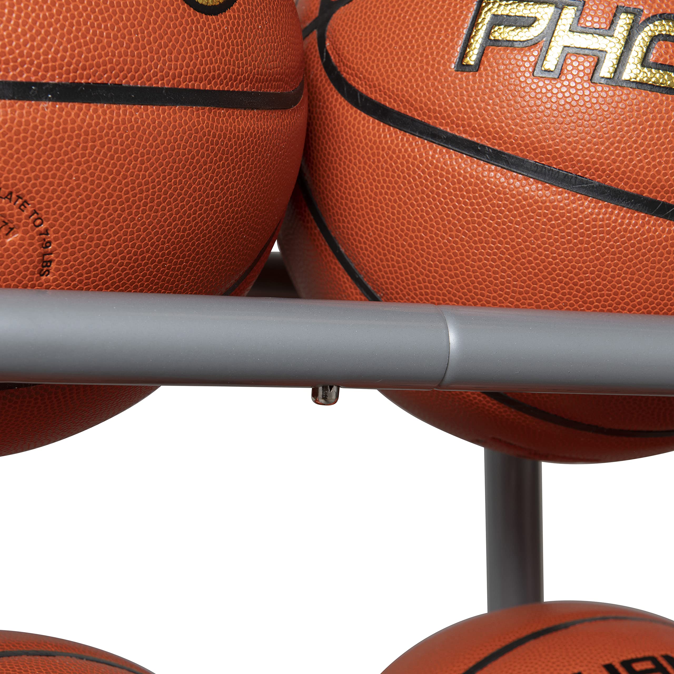 Champro Professional Steel Rolling Basketball Rack, 15 Ball Capacity