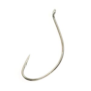 100 gerry's tackle 2x strong nickel wide gap hollow point kahle hooks size 8