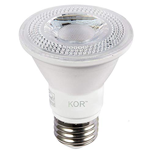 KOR (Pack of 6) LED PAR20 Light Bulbs, 8W (Replaces 50W 50PAR20), 3000K Soft White, E26 Base, Dimmable, Waterproof Indoor/Outdoor Use, UL & Energy Star