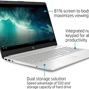 HP 2023 15.6 HD Laptop for Business and Student, AMD Ryzen 3 3250U(Up to 3.5GHz), 16GB RAM, 1TB HDD+256GB SSD, Ethernet, WiFi, Fast Charge, HDMI, w/Ghost Manta Accessories, Natural Silver