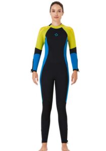 women one piece fullbody 5mm neoprene back zip uv protection diving suit wetsuit for women-snorkeling, scuba diving swimming, surfing cold water xl