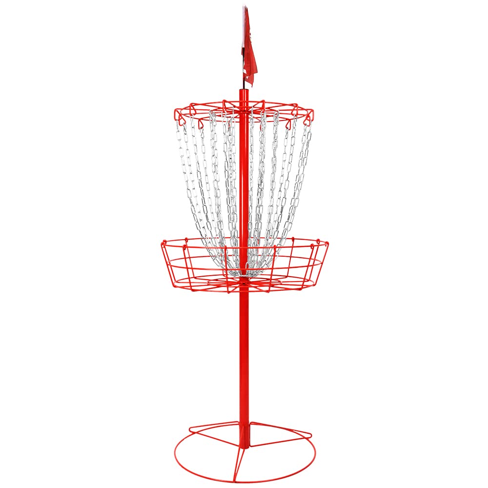 Remix Double Chain Practice Basket for Disc Golf - Red