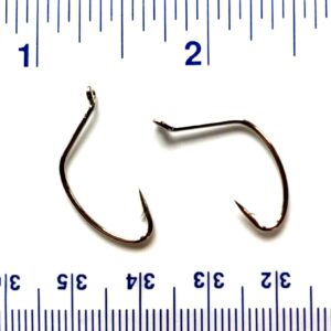 100 Gerry's Tackle 2X Strong Nickel Wide Gap Hollow Point Kahle Hooks Size 8