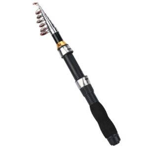 ritoeasysports fishing rod,portable short pole small sea pole ice fishing rod mini sea fishing tools comfortable and non-slip(1.7m)