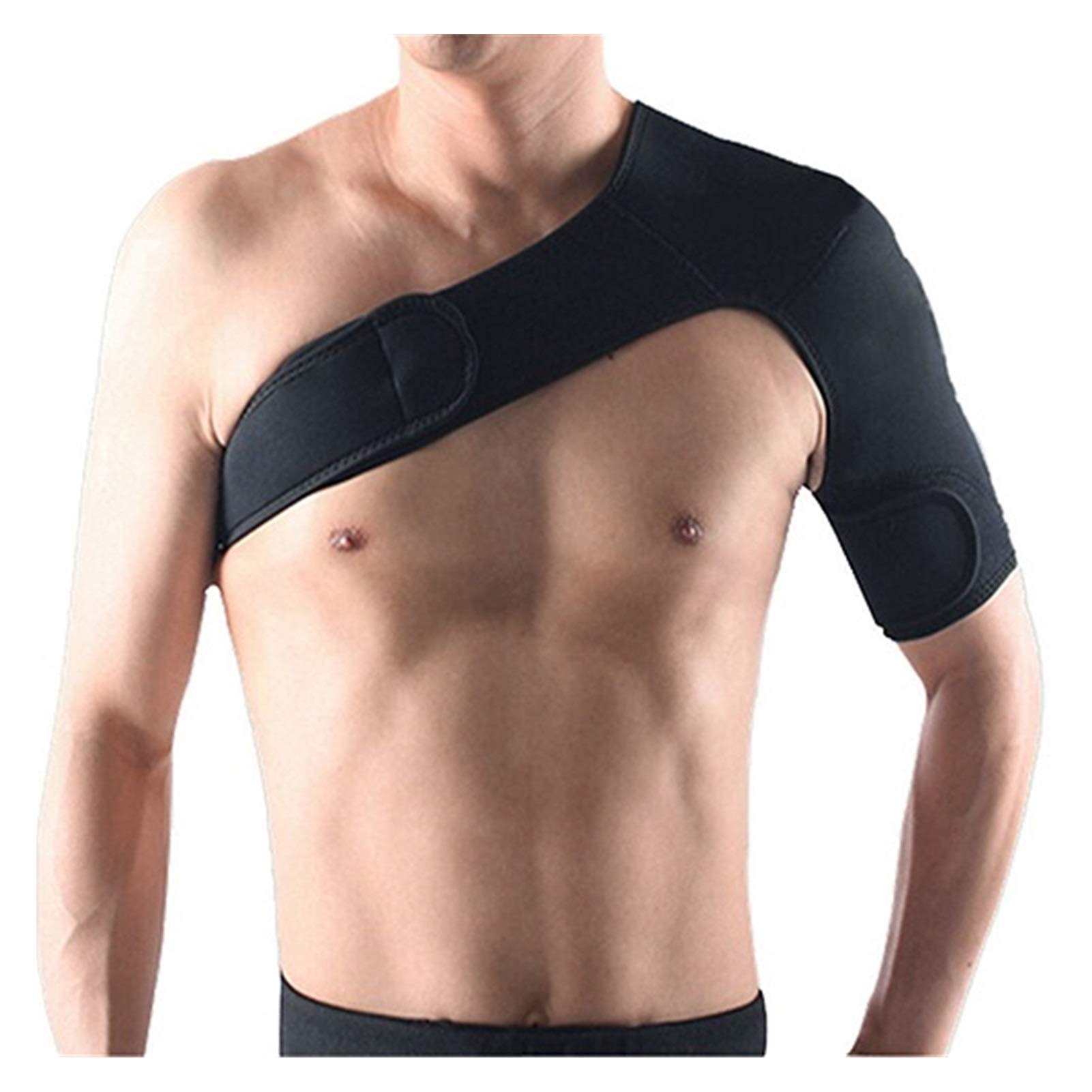 LANREN Adjustable Men Women Left Shoulder Brace Support Strap Sport Protector Belt Bandage Joint Injury Pain Relief