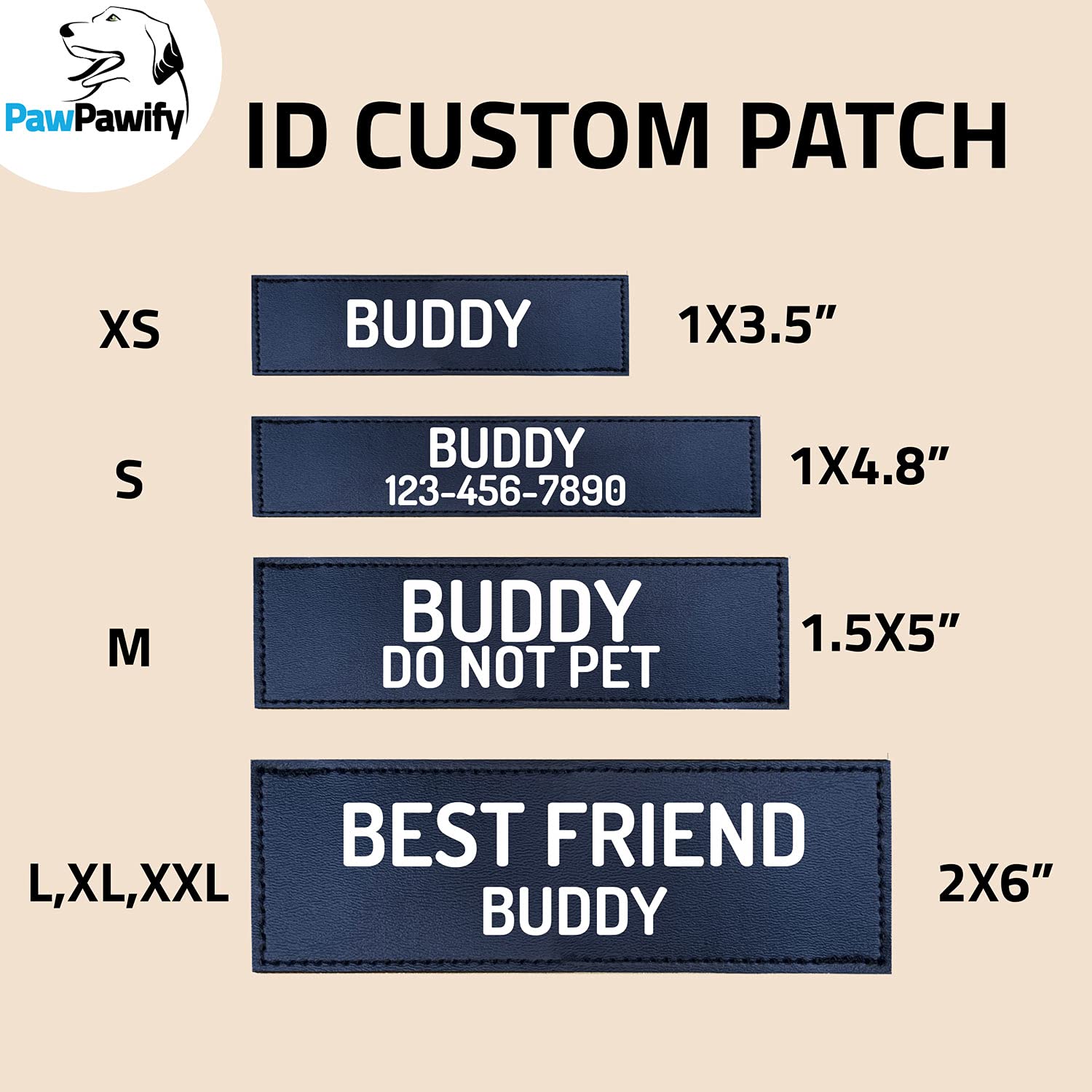 PawPawify Custom No Pull Dog Harness with Name and Phone Number, Heavy Duty Personalized Pet Vest to Prevent Tugging, Pulling, or Choking, Training and Walking