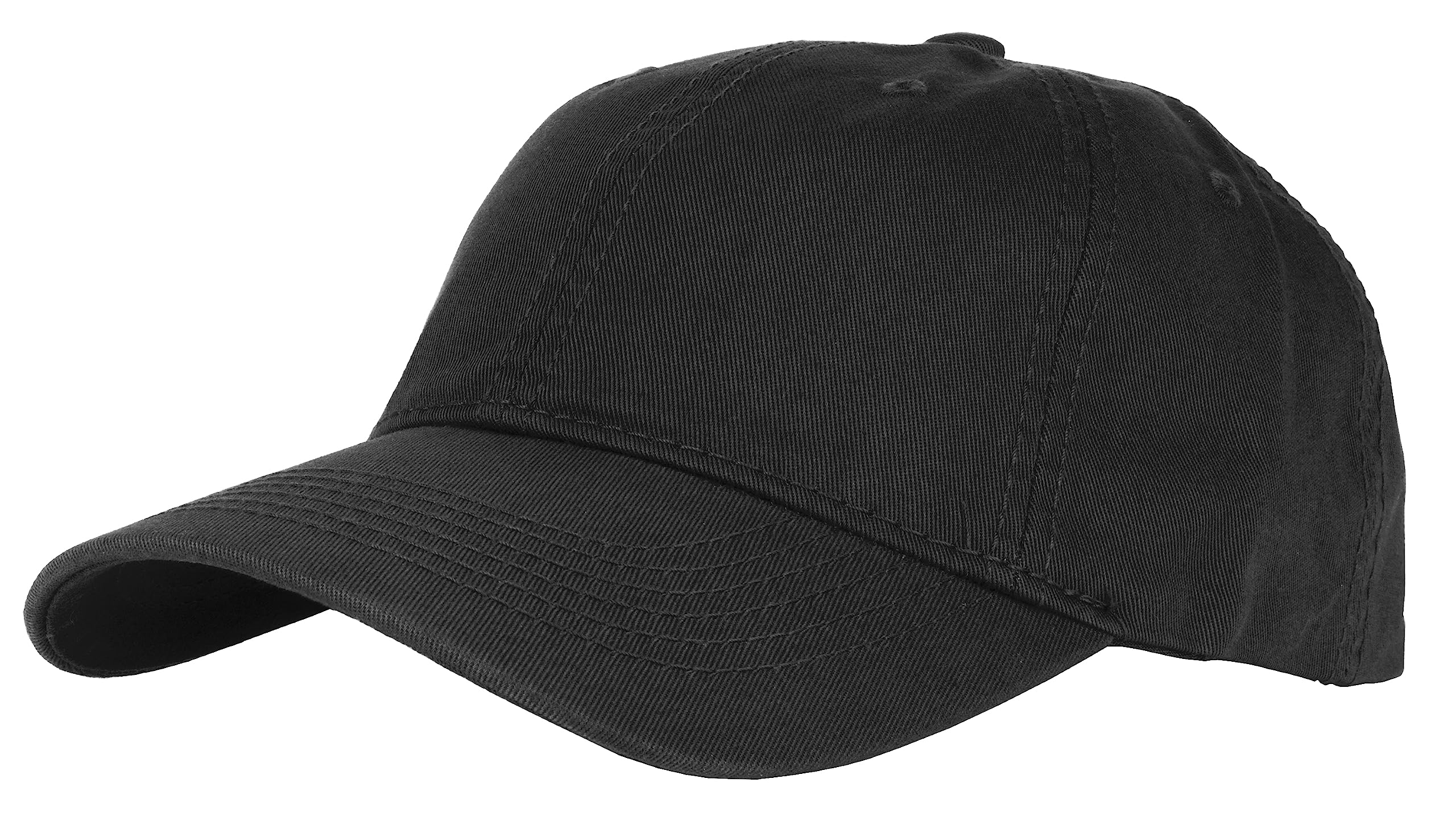 Gelante 6 Pack Cotton Twill Washed Unstructure Baseball Cap - Adjustable Blank Hat for Men Women - Wholesale Bulk Lot (2800 Black)