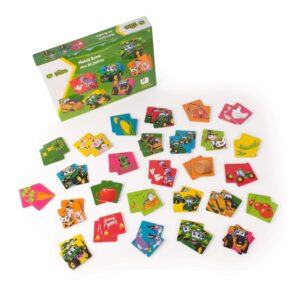 John Deere Kids Matching Game - Farm Themed Memory Game for Toddlers and Kids - John Deere Toys - Preschool Games and Learning Activities - 27 Matches - Ages 3 Years and Up