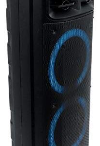 Rockville Go Party ZR10 Dual 10" Portable Wireless LED Bluetooth Speaker+UHF Mic