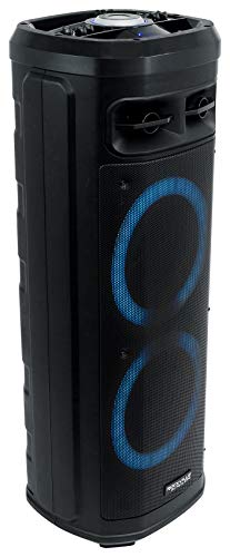 Rockville Go Party ZR10 Dual 10" Portable Wireless LED Bluetooth Speaker+UHF Mic