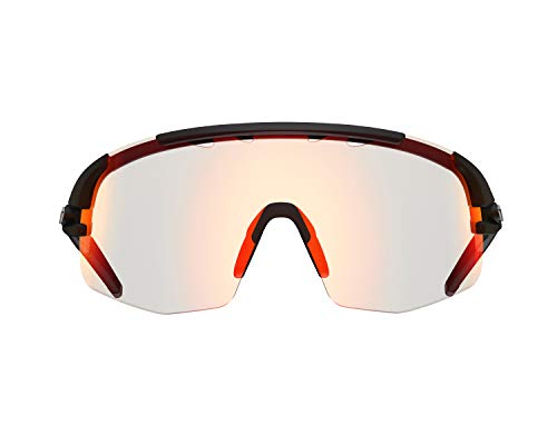 Tifosi Optics Sledge Lite Sunglasses (Matte Black, Clarion Red Fototec)