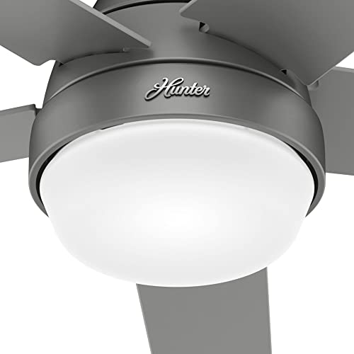 Hunter Fan Company 51315 Aerodyne Ceiling Fan, 52, Matte Silver