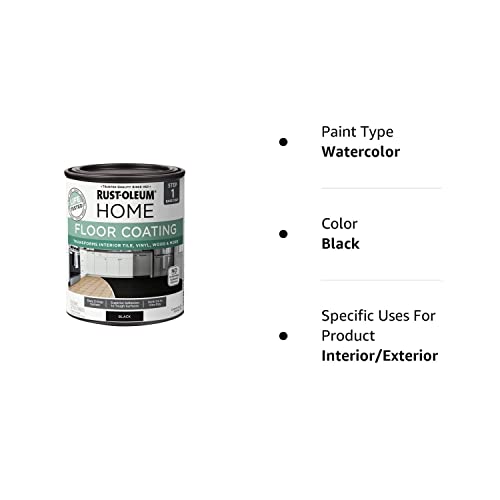 Rust-Oleum Watercolor 365930 Floor Coating Base Coat Black Quart