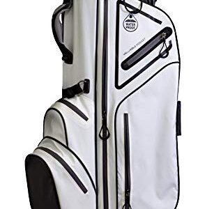 Club Champ Waterproof Stand Golf Bag, White/Black (JR989)