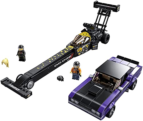 LEGO Speed Champions Mopar Dodge//SRT Top Fuel Dragster and 1970 Dodge Challenger T/A 76904 Building Toy; New 2021 (627 Pieces)