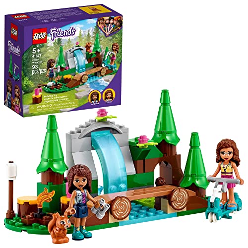 LEGO Friends Forest Waterfall Camping Adventure Set, Building Toys with Andrea and Olivia Mini-Dolls, Toys for 5 Plus Year Old Kids, Girls & Boys, Makes a Great Activity for Kids, 41677