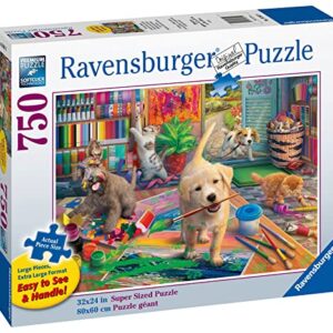 Ravensburger Cute Crafters - Large Format Jigsaw Puzzle for All Ages | 750 Unique Pieces | Softclick Technology for Perfect Fit | FSC Certified | Ideal for Brain Game & Educational Fun