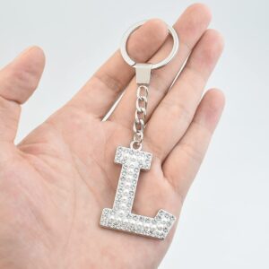 ESSPOC Initial Letter Keychain/Crystals Keyrings A-Z Letter Keychain For Car/Alphabet KeyRings For Women