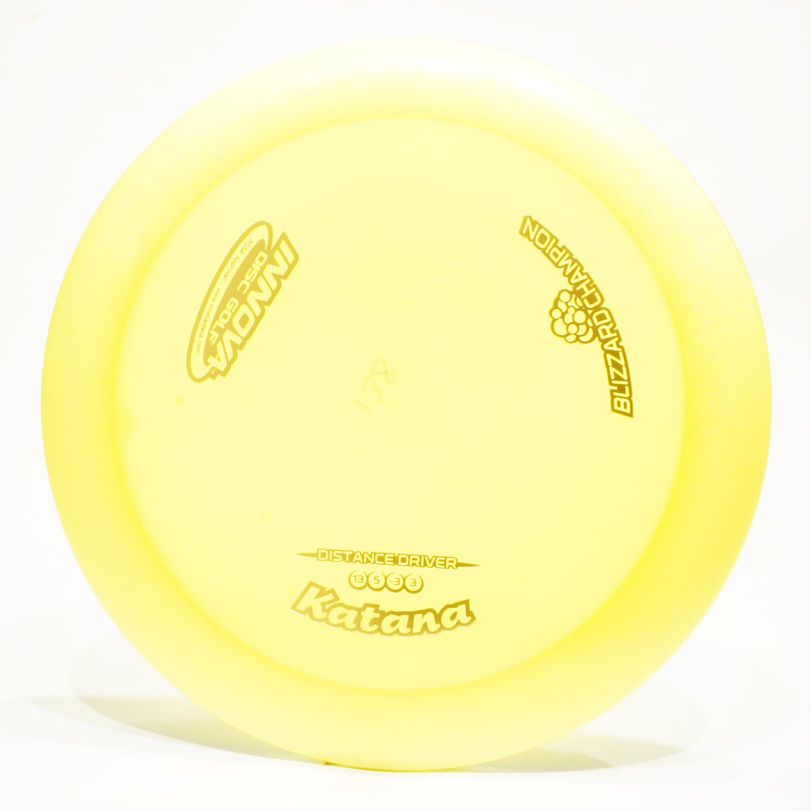 Innova Katana (Blizzard Champion) Distance Driver Golf Disc, Pick Weight/Color [Stamp & Exact Color May Vary] Yellow 130-139 Grams