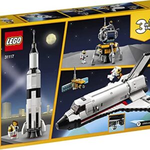 LEGO Creator 3in1 Space Shuttle Adventure 31117 Building Kit; Cool Toys for Kids Who Love Rockets and Creative Fun; New 2021 (486 Pieces)