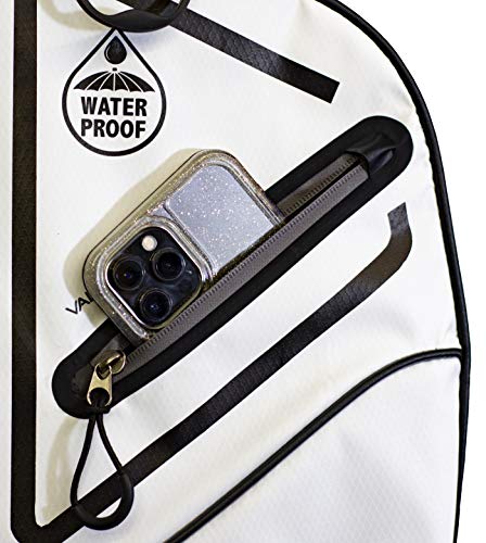 Club Champ Waterproof Stand Golf Bag, White/Black (JR989)