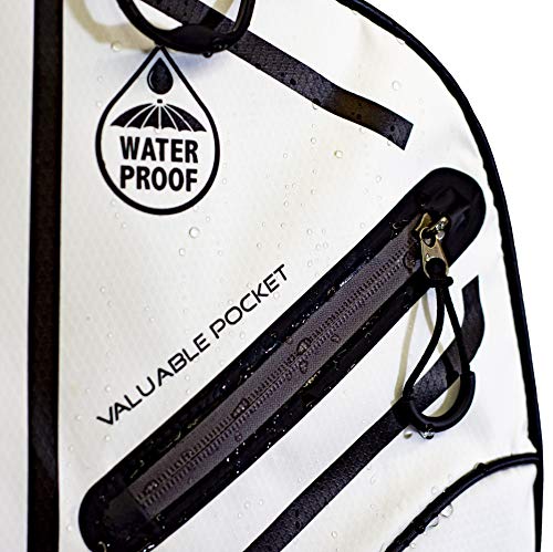 Club Champ Waterproof Stand Golf Bag, White/Black (JR989)