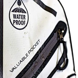 Club Champ Waterproof Stand Golf Bag, White/Black (JR989)