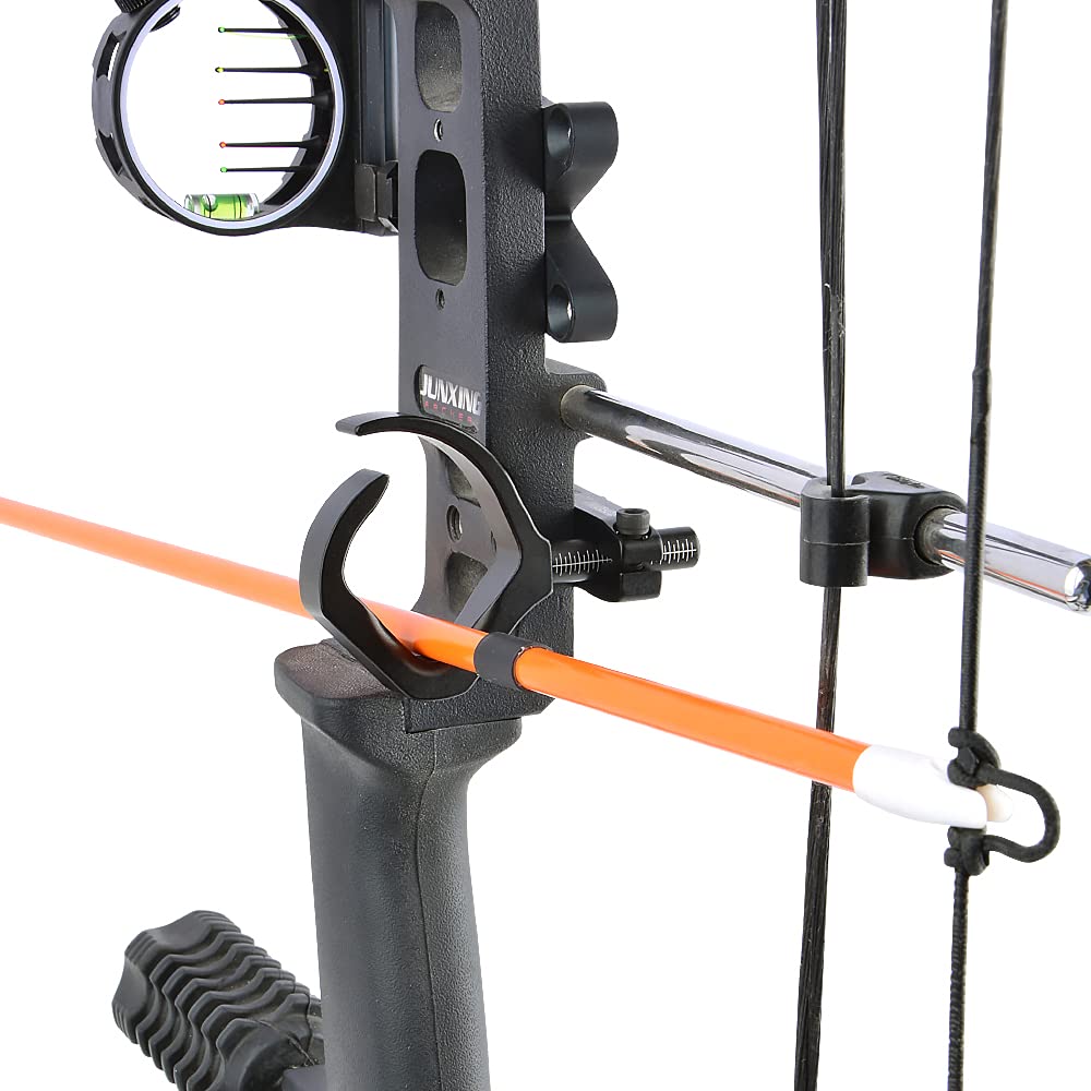 AMEYXGS Bowfishing Arrow Rest Use for Compound Bow Recurve Bow Fishing Rest Suitable for Left and Right Hands Hunting Accessory (Black)