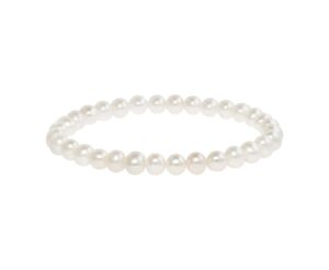 freshwater cultured pearls 8inch classic stretch strand pearls bracelet jewelry for women and girls (choice of size and colors) (white, 8.0-8.5mm)